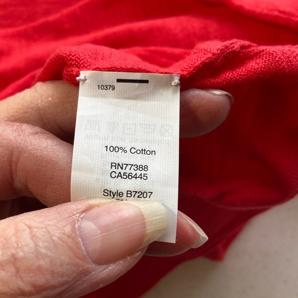 J. Crew Warm Red Lightweight Knit Top - Picture 4 of 6